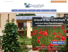 Tablet Screenshot of ferienpark-templin.de